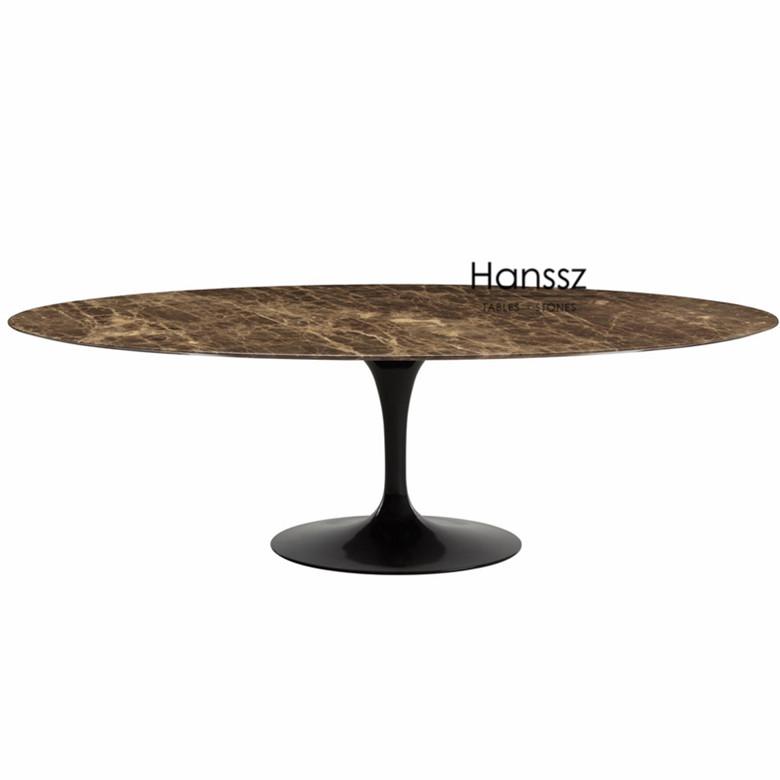 Round marble stone dining table with yellow metal frame dining tables