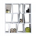 Fashion white carrara marble small bookshelf dimensions cube bookshelf 