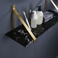 Classic style negro marquina marble stone wall shelves style decorative wall 