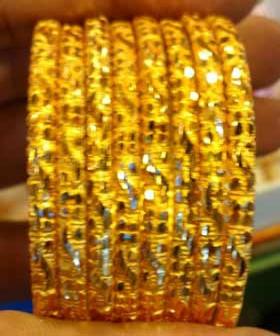 Yellow Gold Bangles 2