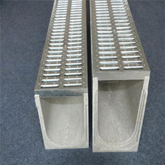 Polymer concrete drainage channel