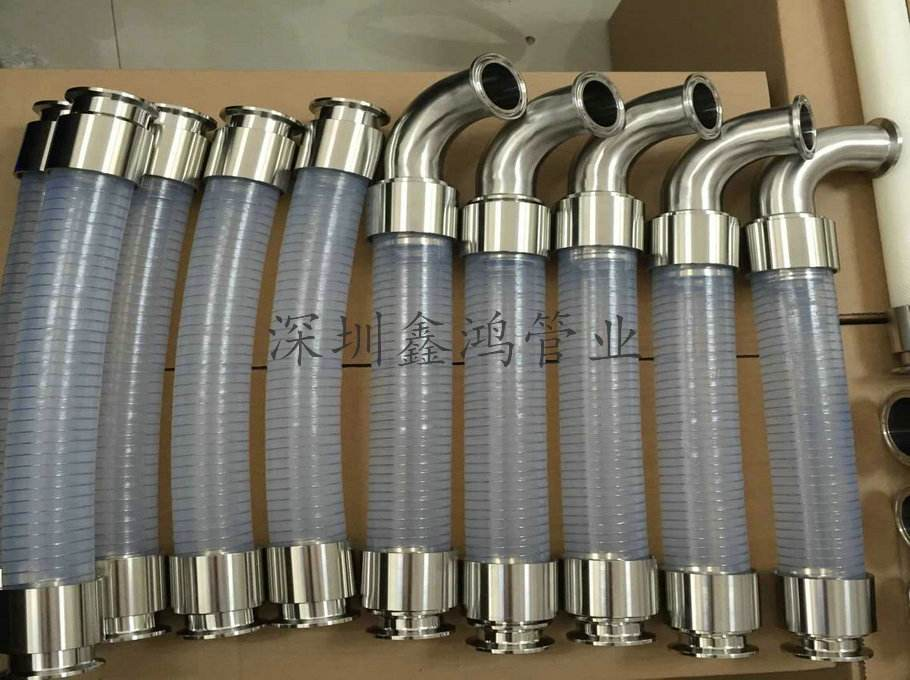透明的纯硅胶钢丝软管 2
