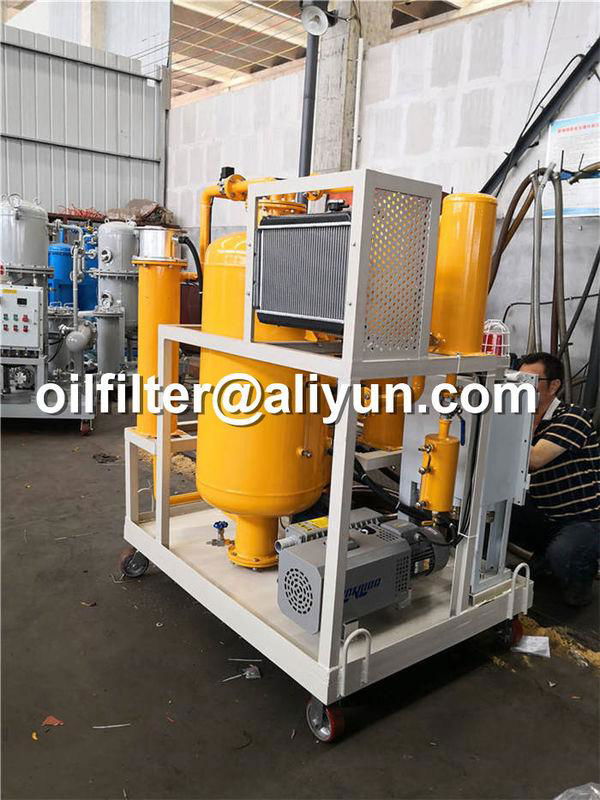 mobile lubricant oil filtration machine with removal of gas and water 3