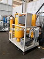 mobile lubricant oil filtration machine with removal of gas and water