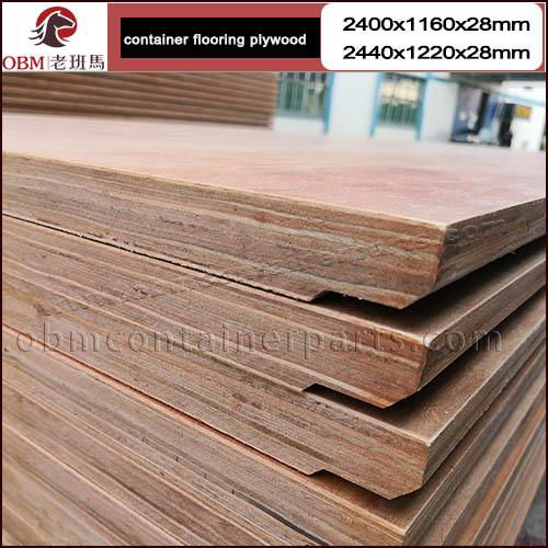 Container flooring plywood panels