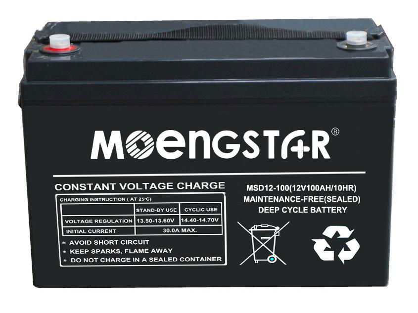 Msd-Hse-100-12 High Quality AGM Deep Cycle Maintenance-Free Motorcycle Battery