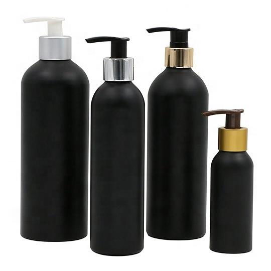 Matt black aluminum perfume bottle with screw neck perfume pump Cosmetic Bottle