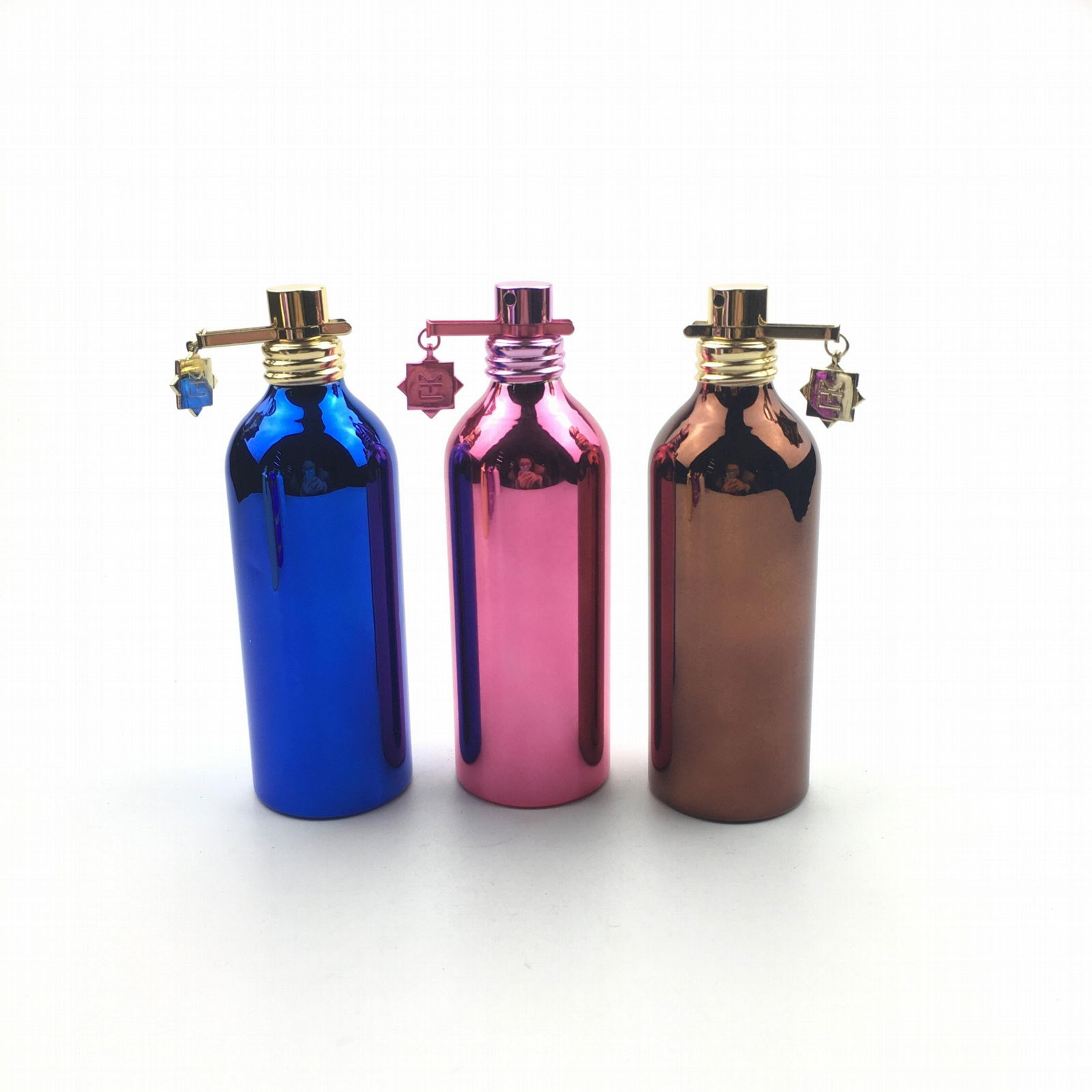 popular aluminum luxury shiny color aluminium sperfume spray bottle for fragranc