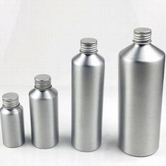 Aluminum bottle with spray pump