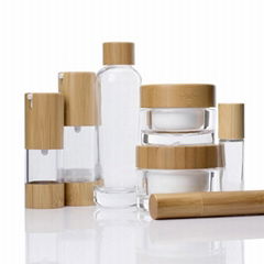 100% organic bamboo cosmetic packaging bottle bamboo bottle   