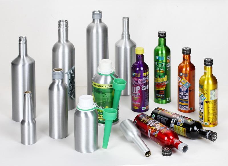 Aluminum Fuel Additive Bottle with theft-proofing cap