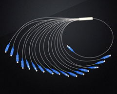 Steel Tube Type 1x16 SC/UPC Fiber Optic Splitter