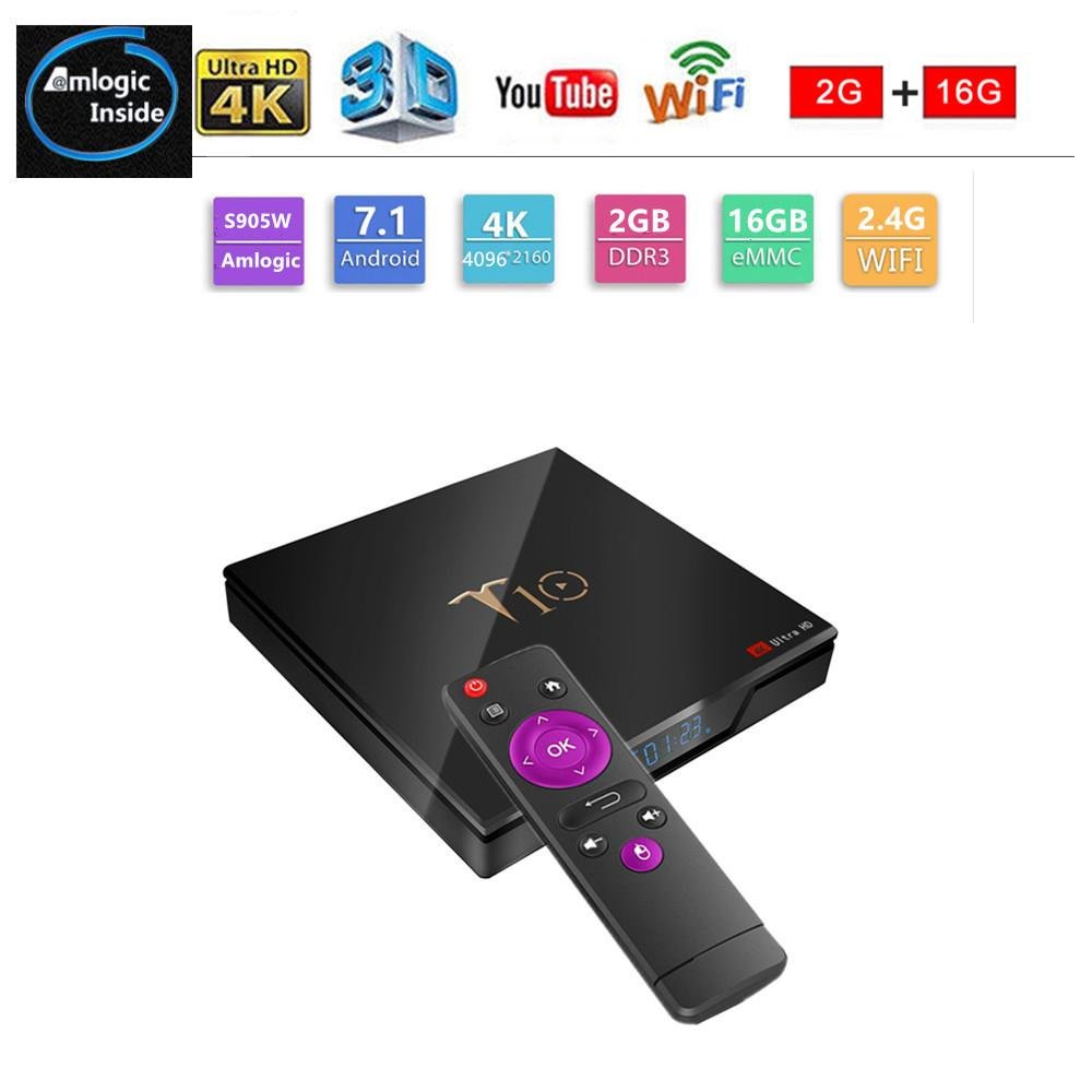 Android 7.1 T10 Multimedia player Amlogic s905w Quad Core 2G 16G 4K HDR10 5