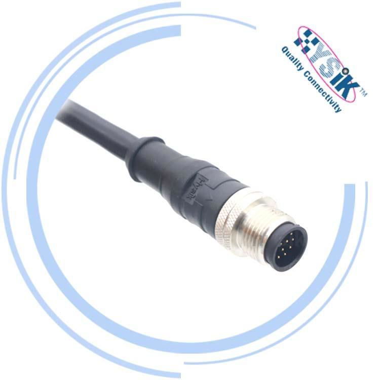 industrial camera cable M12 A-coded,D-coded,X-coded 12 Pin Cable connector 3