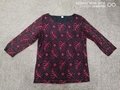 LADY'S POLYESTER LACE JERSEY ROUND NECK TOP