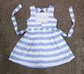 GIRL'S STRIPE DRESS WITHOUT SLEEVE WITH LINING 1