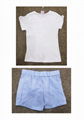 GIRL'S T SHIRT AND STRIPE SHORT SET