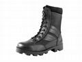 Full Leather Black Military Combat Boots with High Quality (WCB036)