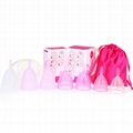 2019 new design reusable rubber silicone menstrual cup 5