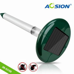 Aosion Sonic And Solar Vibrating Mole Repeller With Garden Light AN-A316B