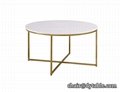 POPULAR GOLD GLASS TOP COFFEE TABLE END TABLE FOR LIVING ROOM