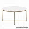 POPULAR GOLD GLASS TOP COFFEE TABLE END TABLE FOR LIVING ROOM