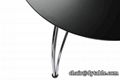 Round Dining Table with Chrome Plated Legs