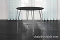 Round Dining Table with Chrome Plated Legs