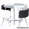 Premium Space Saving Dining Table Set With 4 Cushioned Seats 
