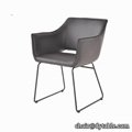 Home furniture Beauty modern metal dining chairs leather armchair