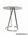 Living room meeting metal office dinner round bar dining table glass coffee tabl