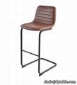 Wholesale counter height Morden Leather bar stool with back high chair vintage m