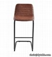 Wholesale counter height Morden Leather bar stool with back high chair vintage m