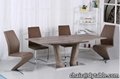 long table dining wood extendable stainless steel luxury dining 