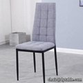 Comfortable and durable fabric modern upholstery dining stainless steel chair