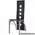 Dining Chairs PU Leather Stainless Steel Contemporary Home Furniture