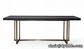 New style dining table set 4 chairs modern dining table stainless steel table