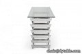 new style glass metal hallway metal console table stainless steel table