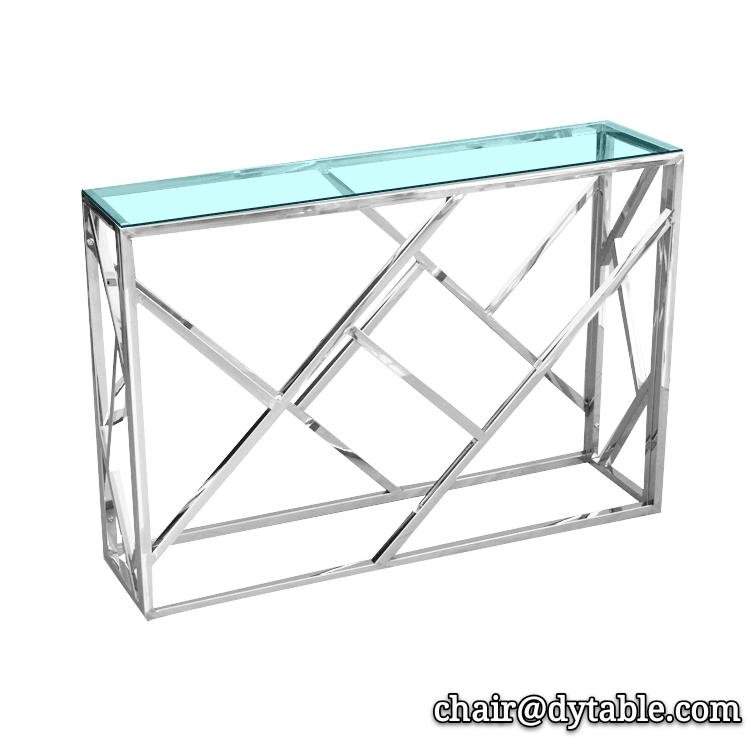 modern luxury console table stainless steel table 2