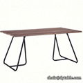 Glass Top Metal Leg Cheap Modern Dining