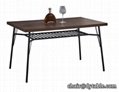 Dining Room Furniture stainless steel Dining Table Designs With Metal Legs 