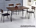Dining Room Furniture stainless steel Dining Table Designs With Metal Legs 