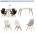 Simple Design Wooden Dining Room Set White MDF Top Dining Table  2