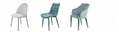 Modern home furniture Cheap blue Velvet fabric wooden transfer painting chair