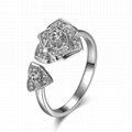 Fashion Jewelry Wholesale  Charms Sterling Silver  Open Zircon Engagement Ring