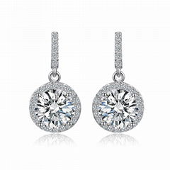 Sterling Jewelrys Halo Stud Earrings  Wholesale Body Jewelry