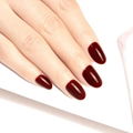Scrub solid color nail wine red