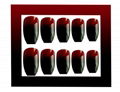 Gradual Color Change Black Red nail Art
