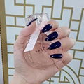 Dark blue flat manicure 1