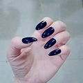 Dark blue flat manicure 3